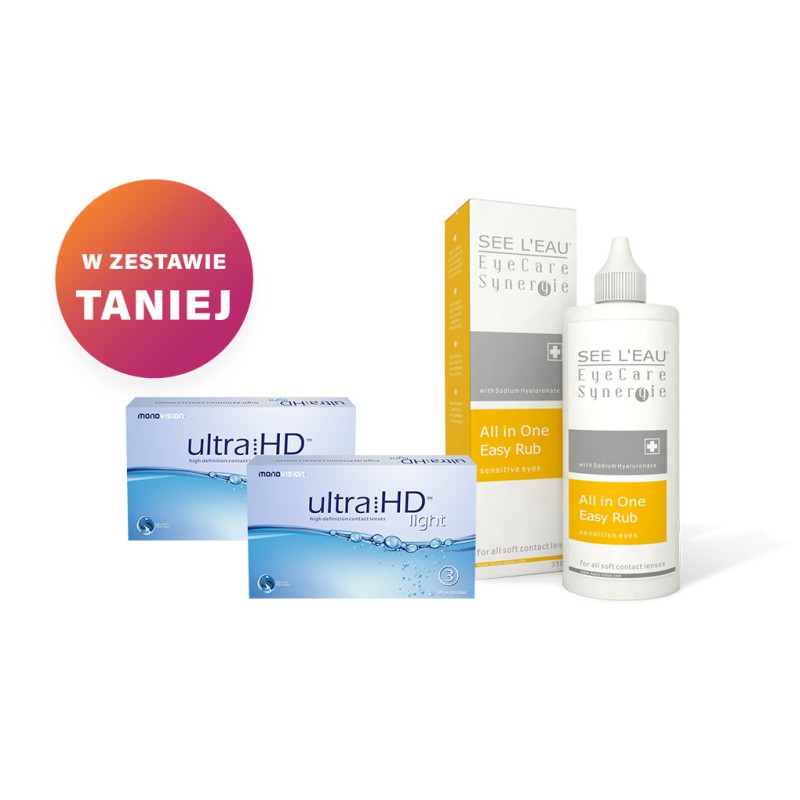 Zestaw 2x Ultra HD Light + SEE L'EAU EyeCare Synergie 350ml Zestaw 2x Ultra HD Light + SEE L'EAU EyeCare Synergie 350ml