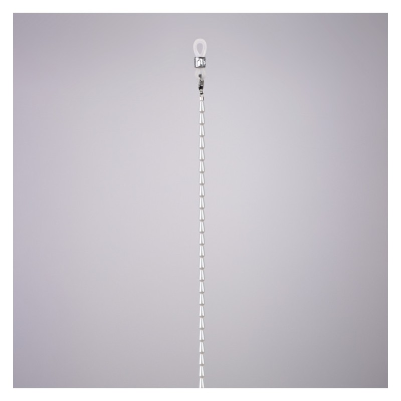 Łańcuszek do okularów Gloria - srebrny/biały