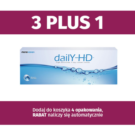 Daily HD™ - 30 soczewek 3 plus 1