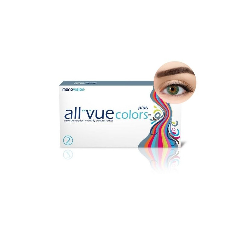 All Vue Colors Plus - kolor zielony - 2 soczewki