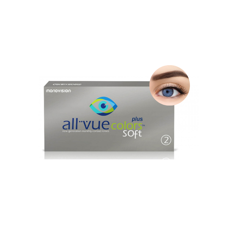 All Vue Colors Soft Plus - soczewki zerówki zielone 2 szt.