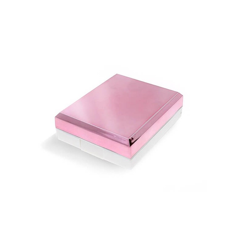 Kolorowe etui z lusterkiem i pęsetą - Pink Box Kolorowe etui z lusterkiem i pęsetą - Pink Box