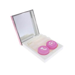 Kolorowe etui z lusterkiem i pęsetą - Pink Box Kolorowe etui z lusterkiem i pęsetą - Pink Box