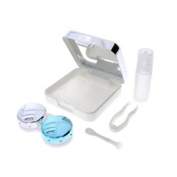 Kolorowe etui z lusterkiem i pęsetą - Silver Kolorowe etui z lusterkiem i pęsetą - Silver