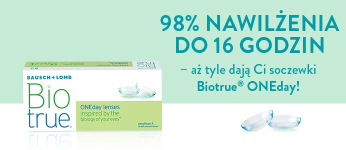 Biotrue ONEday 98% nawilżenia do 16 godzin